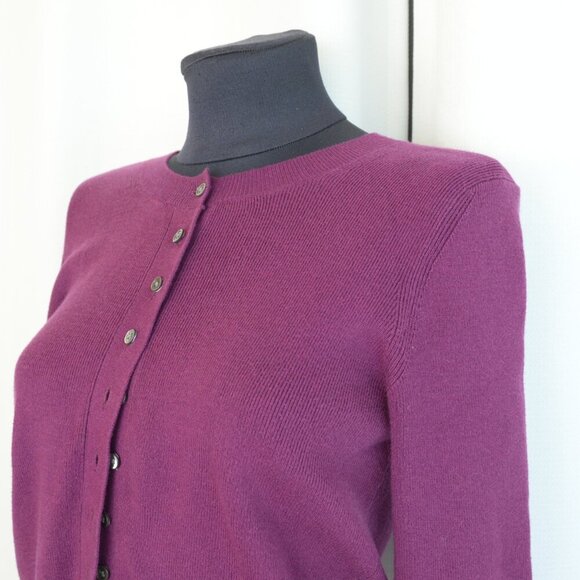 Banana Republic Burgundy Cashmere Blend Cardigan Sz S - Picture 6 of 7